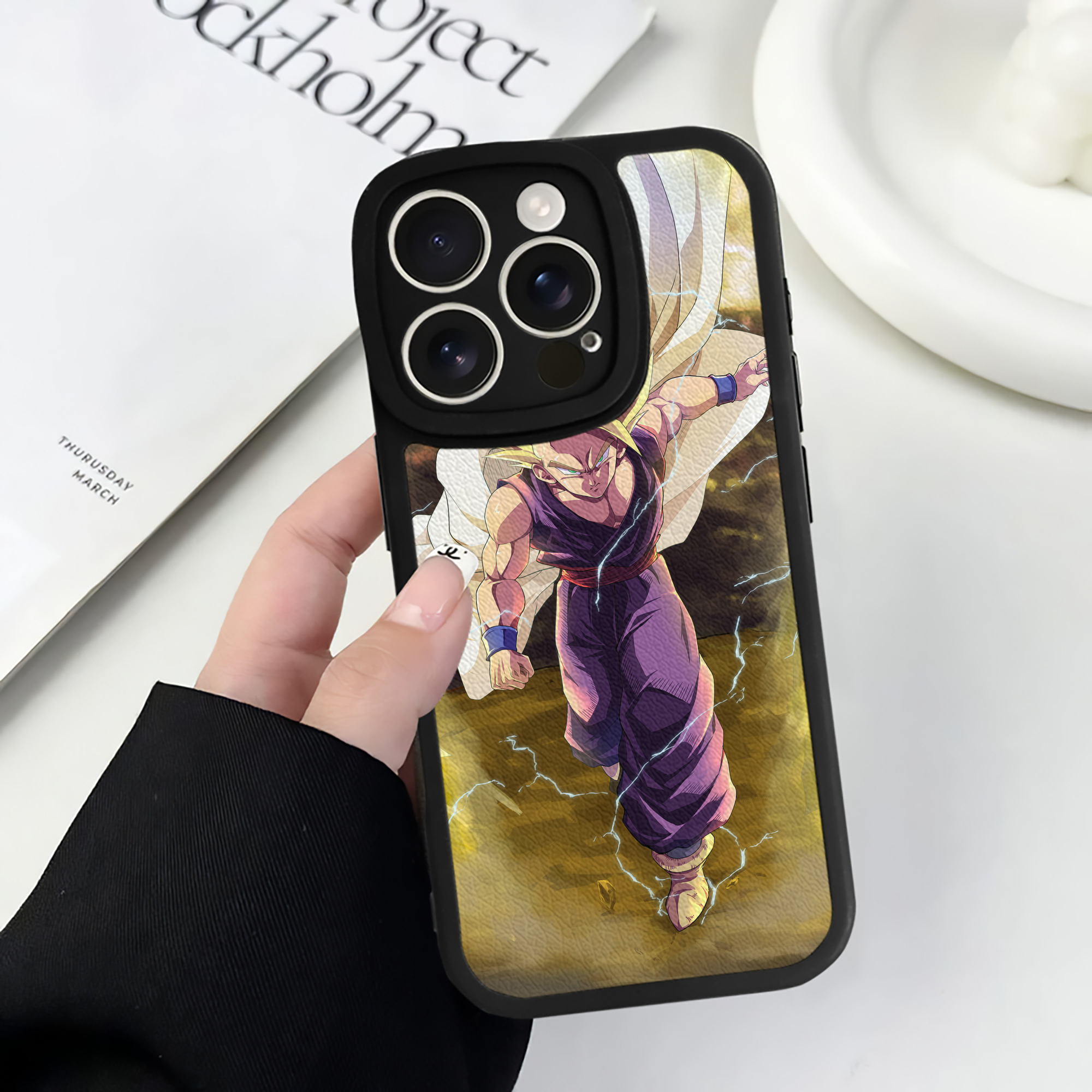 （画像用） ドラゴンボール DRAGON BALL 【iPhone 16シリーズ対応】シリコンスマホケース（レザー調） 材質：シリコン